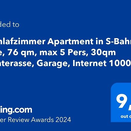 3 Zimmer Apartment In S-Bahn Naehe, 76 Qm, Max 5 Pers, 30Qm Dachterasse, Garage, Internet 1000 Mbit Gärtringen Kültér fotó